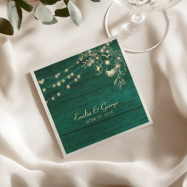 Rustic Wood Wedding Napkins Serviette