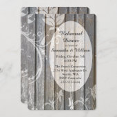 Rustic Wood Wedding Probe Dinner Einladung (Vorne/Hinten)