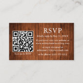 Rustic Wood Wedding QR UAWG Begleitkarte (Vorderseite)