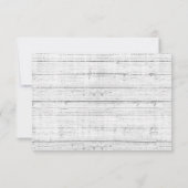 Rustic Wood Wedding RSVP Card Einladung (Rückseite)