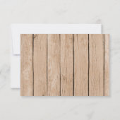 Rustic Wood Wedding RSVP Karte (Rückseite)