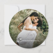 Rustic Wood Wedding Save the date photo QR code Einladung (Rückseite)