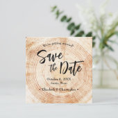 Rustic Wood Wedding Save the date with website Inv Einladung (Stehend Vorderseite)