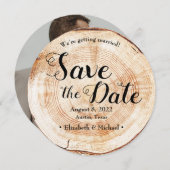 Rustic Wood Wedding Speichern Sie das Datum des be Einladung (Vorne/Hinten)