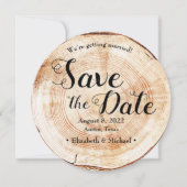 Rustic Wood Wedding Speichern Sie das Datum des be Einladung (Vorderseite)