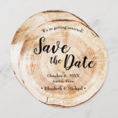 Rustic Wood Wedding Speichern Sie das Datum mit de Einladung (Vorne/Hinten)