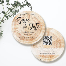 Rustic Wood Wedding Speichern Sie das Datum mit de Einladung