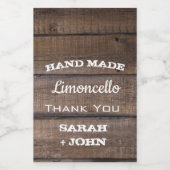 Rustic Wood Wedding Vielen Dank für Ihr Interesse Weinetikett (Einzelnes Label)