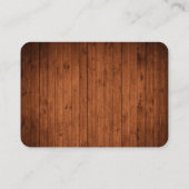 Rustic Wood Wedding Website QR Overlay Foto Begleitkarte (Rückseite)