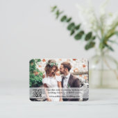 Rustic Wood Wedding Website QR Overlay Foto Begleitkarte (Stehend Vorderseite)