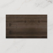 Rustic Wood Wedding Website Umschließungskarte Begleitkarte (Rückseite)