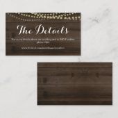 Rustic Wood Wedding Website Umschließungskarte Begleitkarte (Vorne/Hinten)