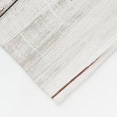 Rustic Wood Weihnachtsmann Familienname Fleecedecke (Ecke)