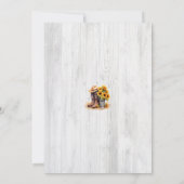 Rustic Wood Western Sonnenblumen Erntedank Abendes Einladung (Rückseite)
