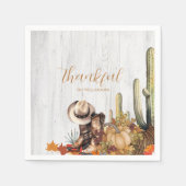 Rustic Wood Western Themenabend Erntedank Serviette (Vorderseite)