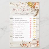 Rustic Wood White Cream Er sagte, sie sagte Game C (Vorderseite)