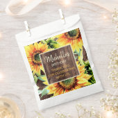 Rustic Wood Yellow Sunblumen Danke Geschenktütchen (Ausgeschnitten)