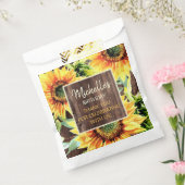 Rustic Wood Yellow Sunblumen Danke Geschenktütchen (Versiegelt)
