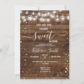 Rustic Wood Zuhause Sweet Zuhause Housewarming Par Einladung (Vorderseite)