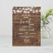 Rustic Wood Zuhause Sweet Zuhause Housewarming Par Einladung (Stehend Vorderseite)