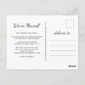 Rustic Wood Zuhause Sweet Zuhause Moving Ankündigu Postkarte (Rückseite)