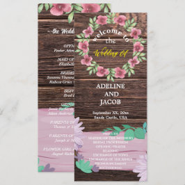 Rustic Wooden Blumenzettel Einladung