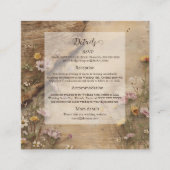 Rustic Wooden Bohemian Floral Wedding  Begleitkarte (Vorderseite)
