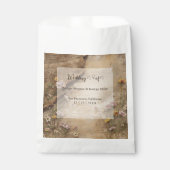 Rustic Wooden Bohemian Floral Wedding Geschenktütchen (Vorderseite)