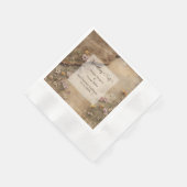 Rustic Wooden Bohemian Floral Wedding Serviette (Ecke)