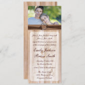 Rustic wooden customizable rack wedding cards einladung (Vorne/Hinten)