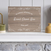 Rustic wooden Simple Custom Photo Text Memorial Gästebuch