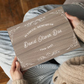 Rustic wooden Simple Custom Photo Text Memorial Gästebuch