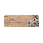 Rustic Wooden Wild Pink Eukalyptus Floral Anschrif (Vorne)