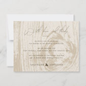 Rustic Woodgrain Herbstliche Hochzeit im Herbst Da Mitteilungskarte (Vorderseite)