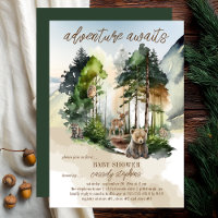 Rustic Woodland Adventure erwartet Boy Baby Shower