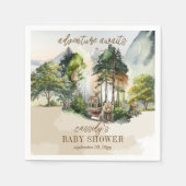 Rustic Woodland Adventure erwartet Boy Baby Shower Serviette (Vorderseite)