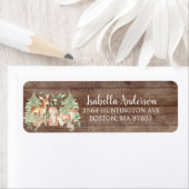 Rustic Woodland Animal Baby Shooting Label (Insitu)