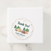 Rustic Woodland Animals Kinderdusche Vielen Dank Geschenkanhänger (Beispiel)