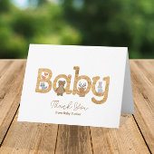 Rustic Woodland Animals Kinderdusche Vielen Dank Karte