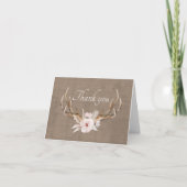 Rustic Woodland Baby Dusche Danke Karte - Wasser (Vorderseite)