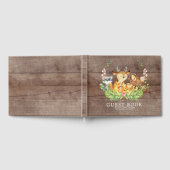 Rustic Woodland Baby Showbook Gästebuch (Voll)
