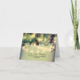 Rustic Woodland Blätter Hochzeit Danke