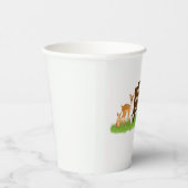 Rustic Woodland Calling Forest Animals Birthday  Pappbecher (Rechts)