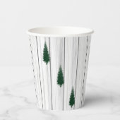 Rustic Woodland Christmas Photo Pappbecher (Rückseite)