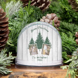 Rustic Woodland Christmas Photo Schneekugeln