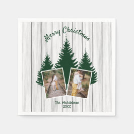 Rustic Woodland Christmas Photo Serviette