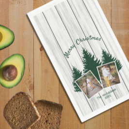 Rustic Woodland Christmas Photo Serviette