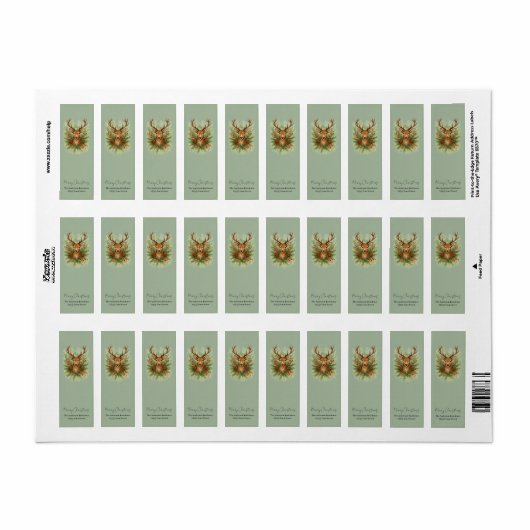 Rustic Woodland Deer Head with Winter Foliage -  (Vorne)