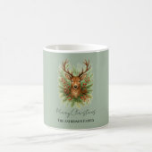 Rustic Woodland Deer Head with Winter Foliage -  Kaffeetasse (Mittel)
