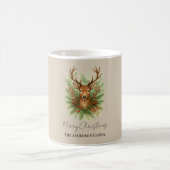 Rustic Woodland Deer Head with Winter Foliage - Kaffeetasse (Mittel)